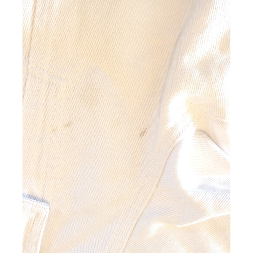 Cedars Womens L 198O's Vintage White Denim Jean Jacket STAINS Needs Cleaning - Picture 11 of 14